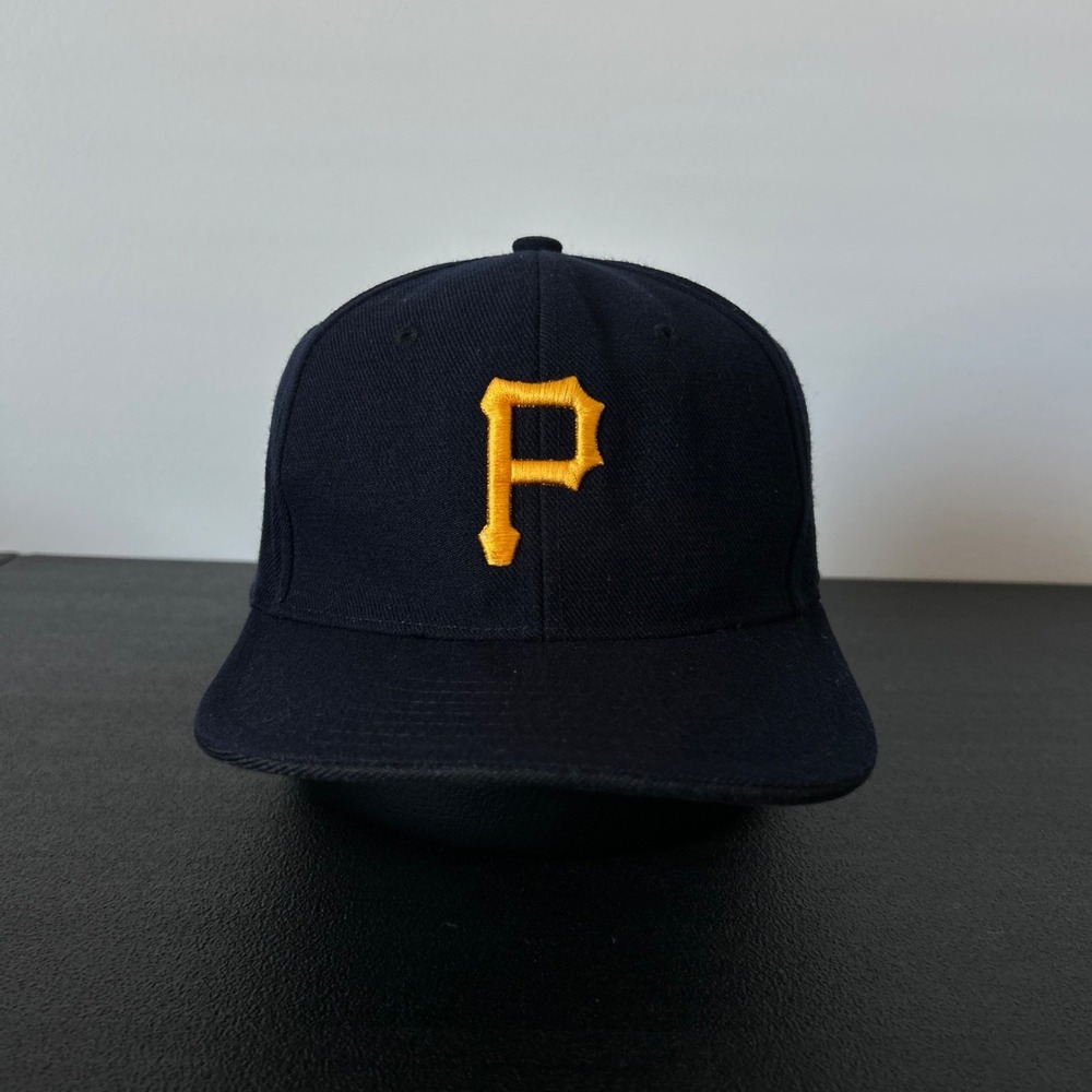 Vintage City Hunter Pittsburg Pirates Hat Cap Fitted Size 7 5/8 Black MLB Adult‎